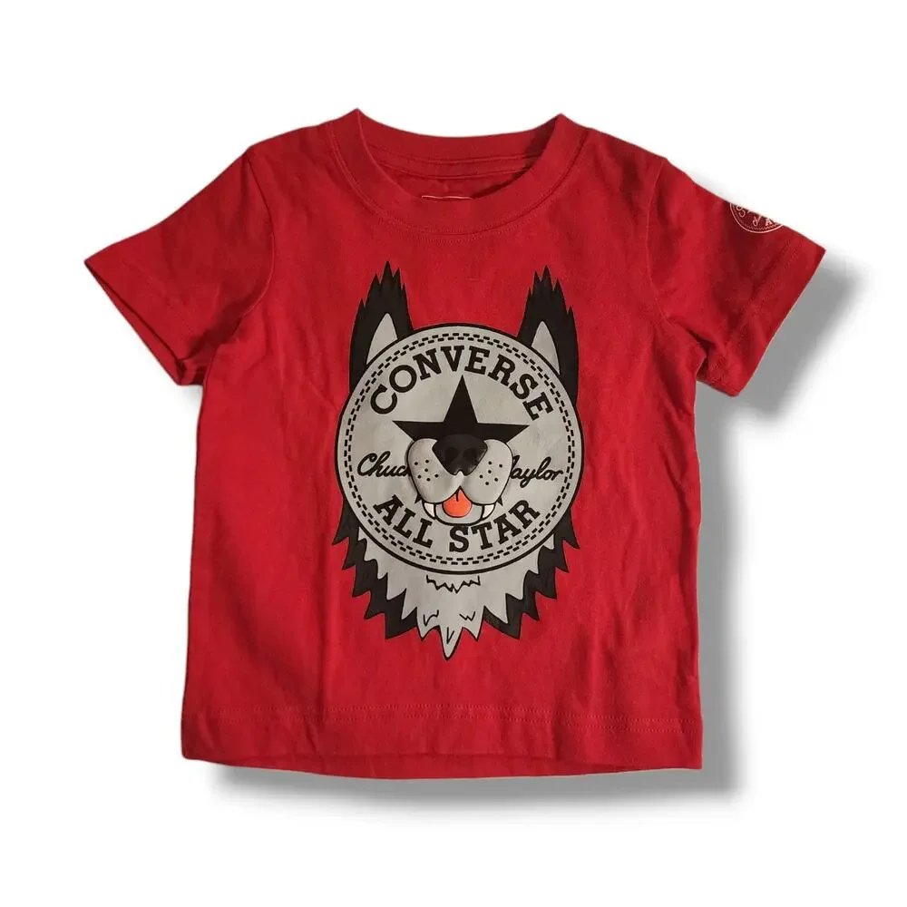 Converse All Star Chuck Taylor Wolf Short Sleeve Tee Shirt NWT